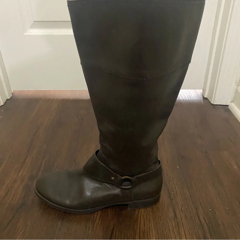 Lauren Ralph Lauren Sulita Harness Riding Boot Brown 9 M - Picture 7 of 14